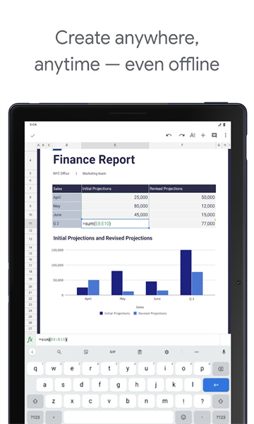 Google表格Google Sheets app